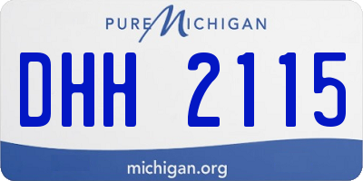 MI license plate DHH2115