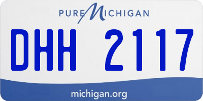 MI license plate DHH2117