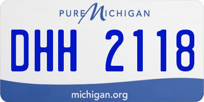 MI license plate DHH2118