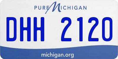 MI license plate DHH2120