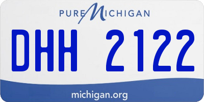 MI license plate DHH2122