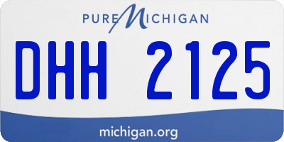 MI license plate DHH2125