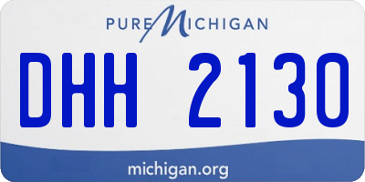 MI license plate DHH2130