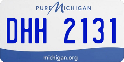MI license plate DHH2131