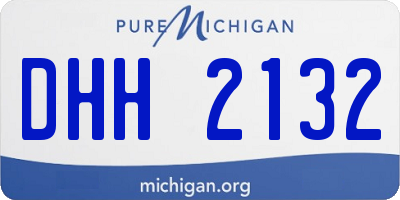 MI license plate DHH2132