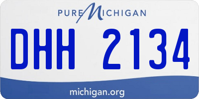 MI license plate DHH2134