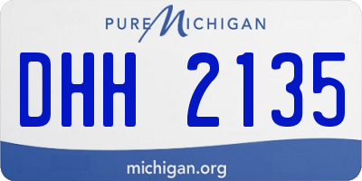 MI license plate DHH2135