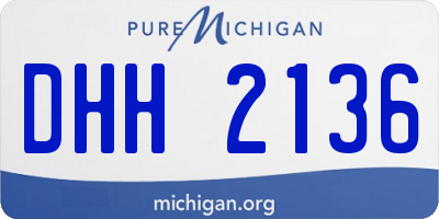 MI license plate DHH2136