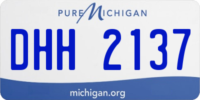 MI license plate DHH2137