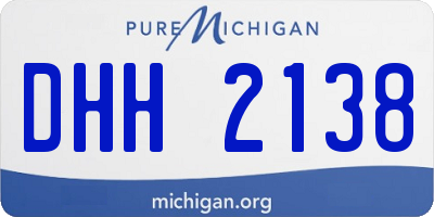 MI license plate DHH2138