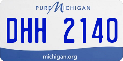 MI license plate DHH2140
