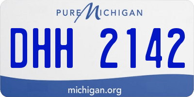 MI license plate DHH2142