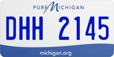 MI license plate DHH2145