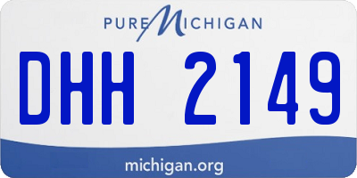 MI license plate DHH2149