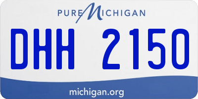 MI license plate DHH2150