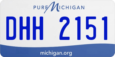 MI license plate DHH2151