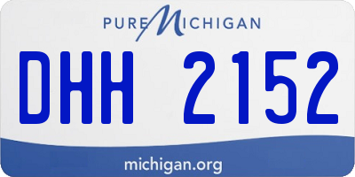 MI license plate DHH2152