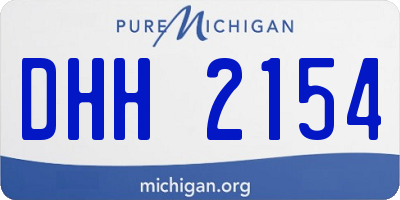 MI license plate DHH2154