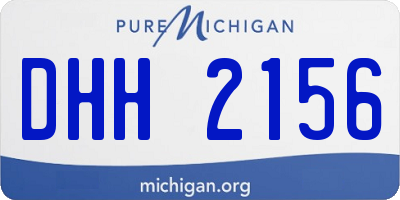 MI license plate DHH2156