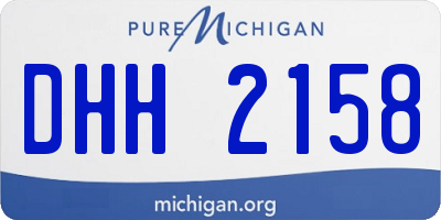 MI license plate DHH2158