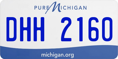 MI license plate DHH2160