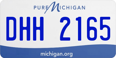 MI license plate DHH2165