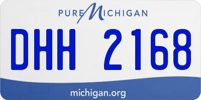 MI license plate DHH2168