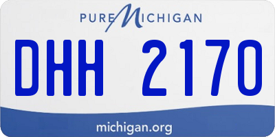 MI license plate DHH2170