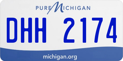 MI license plate DHH2174