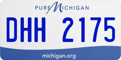 MI license plate DHH2175