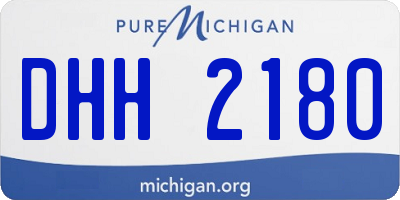 MI license plate DHH2180