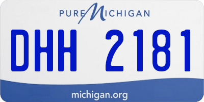 MI license plate DHH2181