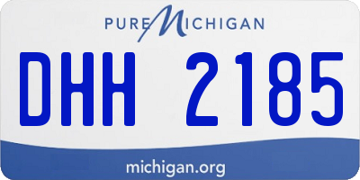 MI license plate DHH2185