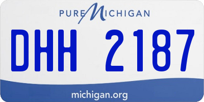 MI license plate DHH2187