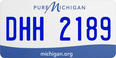 MI license plate DHH2189