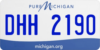 MI license plate DHH2190