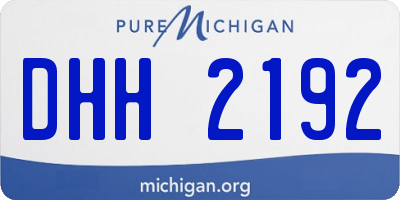 MI license plate DHH2192