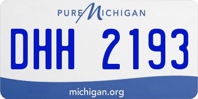 MI license plate DHH2193