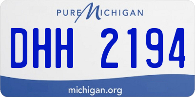 MI license plate DHH2194