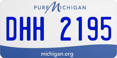 MI license plate DHH2195