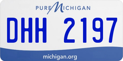 MI license plate DHH2197