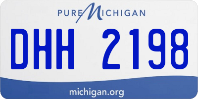 MI license plate DHH2198