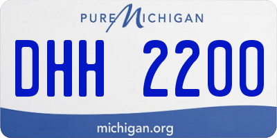 MI license plate DHH2200