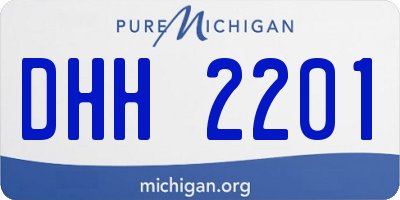 MI license plate DHH2201