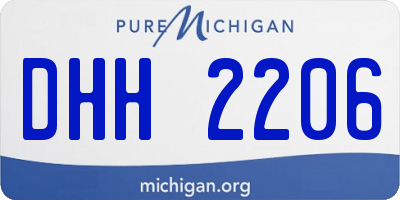 MI license plate DHH2206