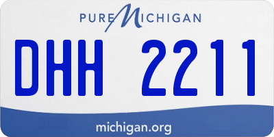 MI license plate DHH2211
