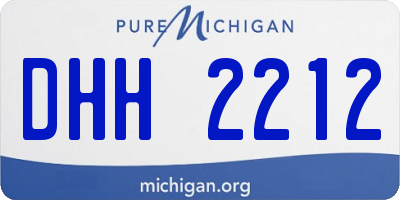 MI license plate DHH2212