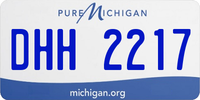 MI license plate DHH2217