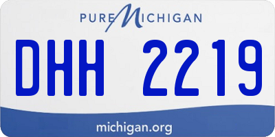 MI license plate DHH2219