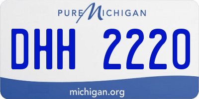 MI license plate DHH2220